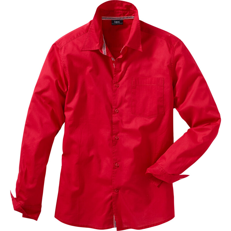 bpc bonprix collection Langarmhemd Regular Fit in rot von bonprix