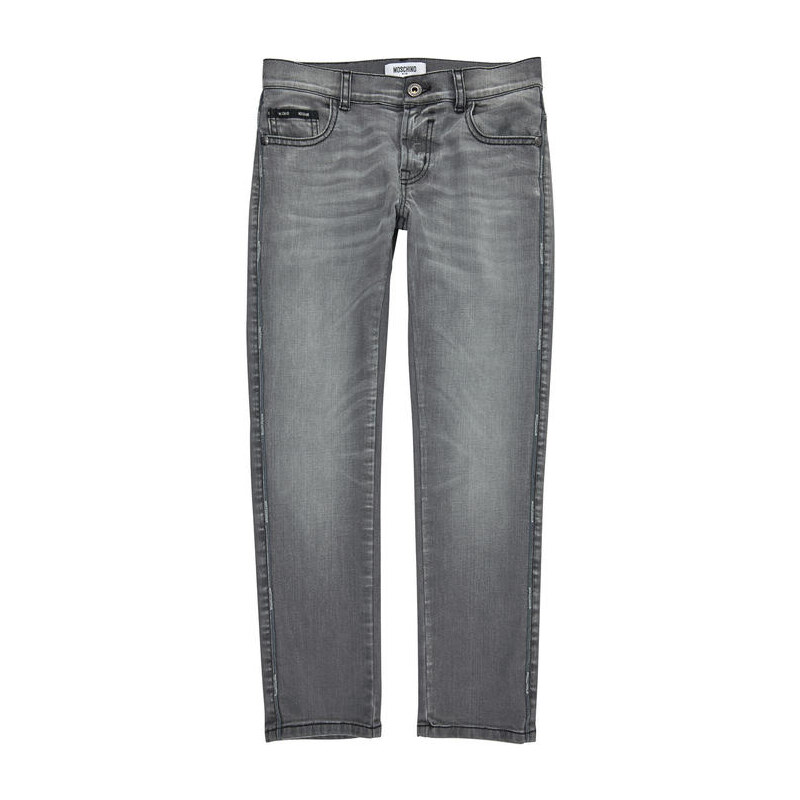 Moschino Regular fit stone-washed grey jeans