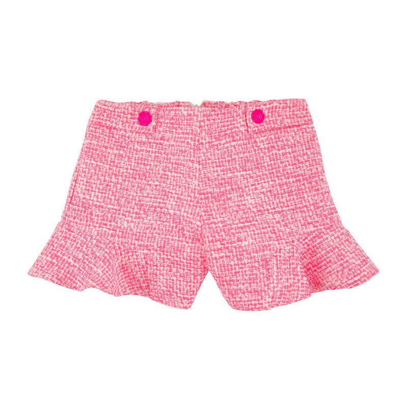 Young Versace Flared shorts with flounces - Pink