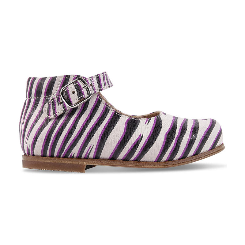 Gallucci Offene Zebra-Sandalen aus Leder