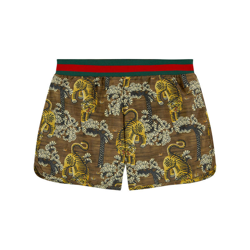 Gucci Surfer-Shorts mit All-over-Tigerprint