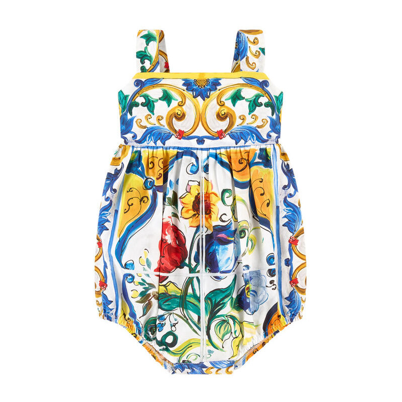 Dolce & Gabbana Kurzer Overall mit Print Maiolica