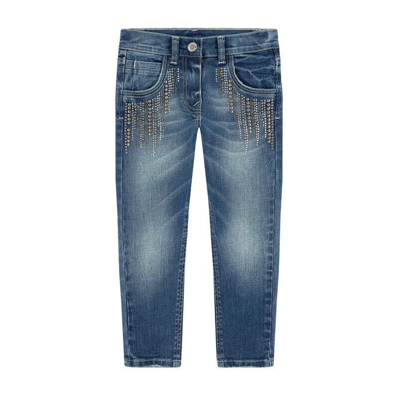 Monnalisa Skinny-Fit-Jeans fur Mädchen mit Strass