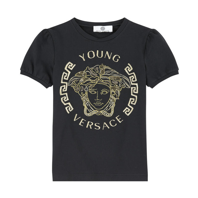 Young Versace T-Shirt mit Stickerei