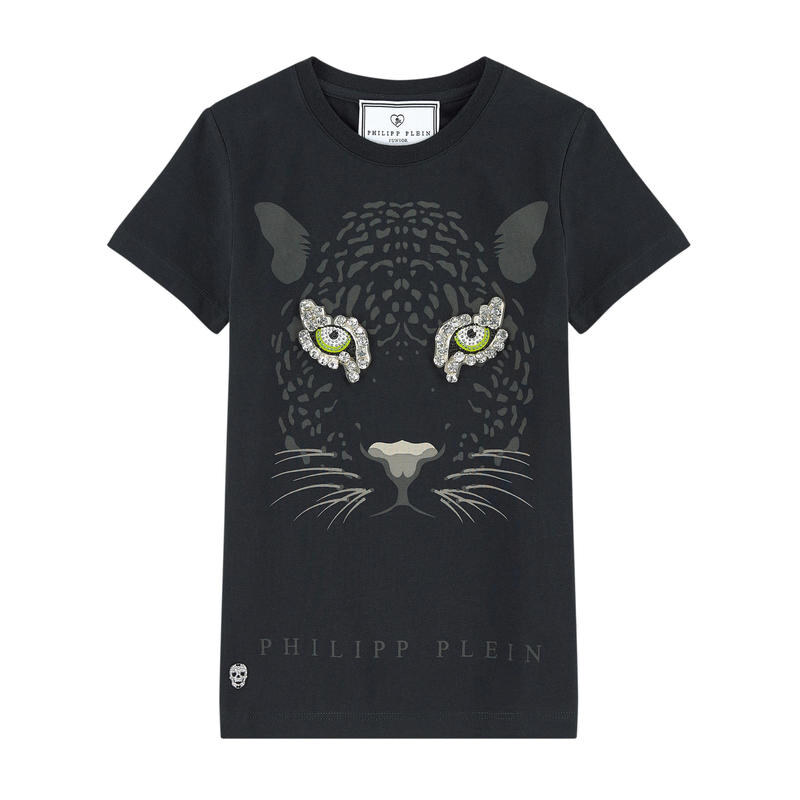 Philipp Plein T-Shirt mit Motiv und Schmucksteinen