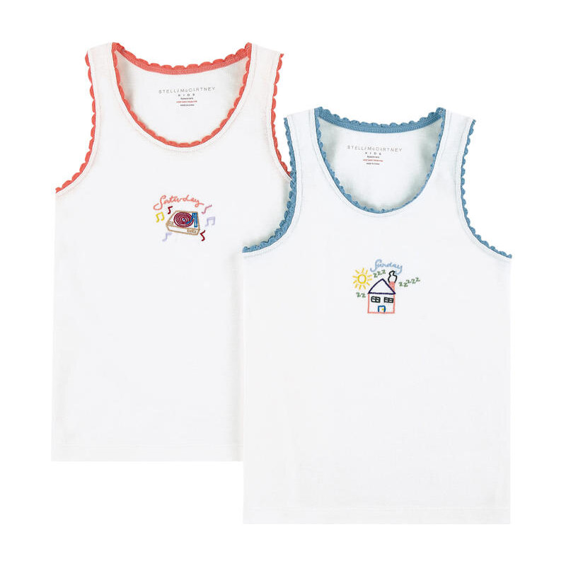 Stella McCartney Kids Geschenkbox : 2 Achselshirts aus Bio-Baumwolle
