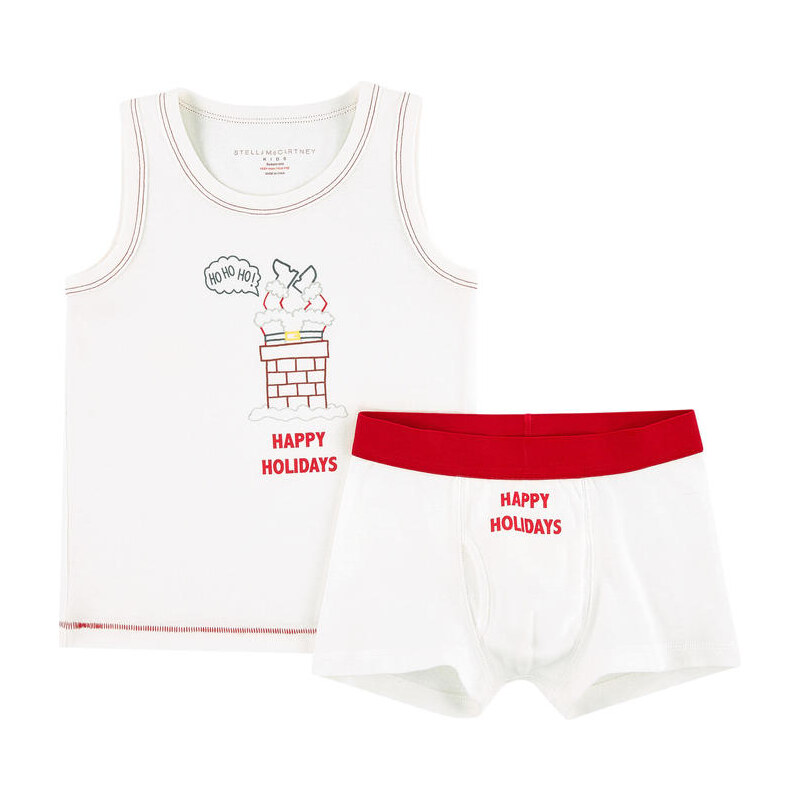 Stella McCartney Kids Unterhemd und Boxershorts aus Bio-Baumwolle