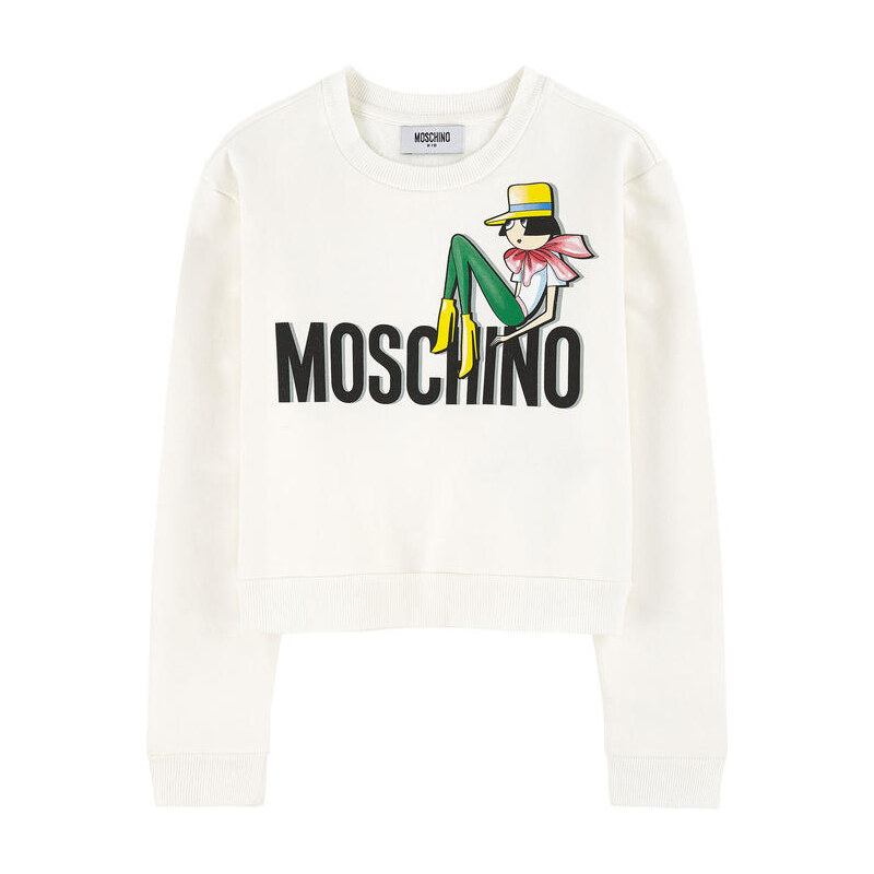 Moschino Kurzes Sweatshirt mit Motiv