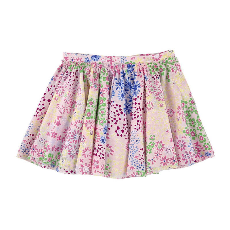 Sonia Rykiel Enfant Pleated printed cotton voile skirt - Light pink