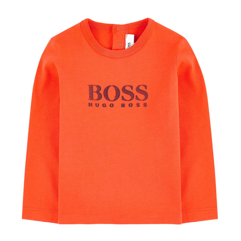 Boss T-Shirt mit Schriftzug aus Baumwolle