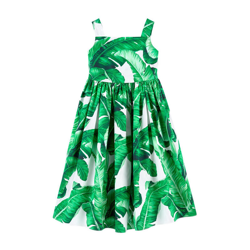 Dolce & Gabbana Bedrucktes Mini Me Kleid mit Botanischer-Garten-Motiven