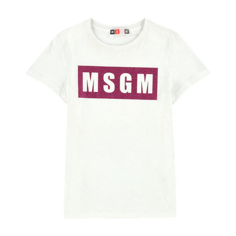 MSGM T-Shirt mit Schriftzug aus Baumwolle