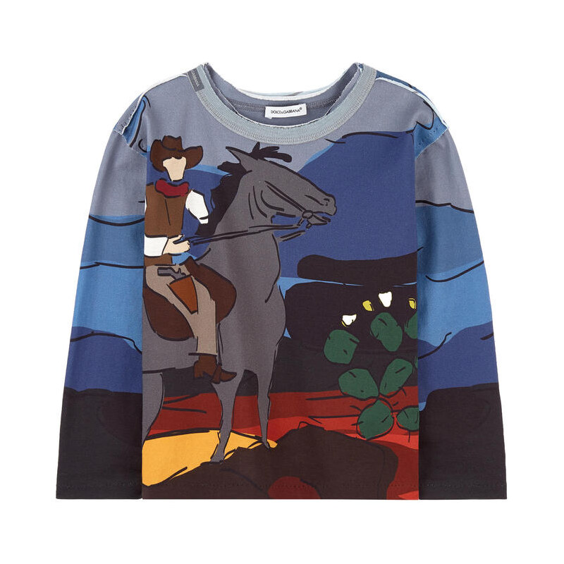 Dolce & Gabbana Sizilien-T-Shirt mit Western-Motiv