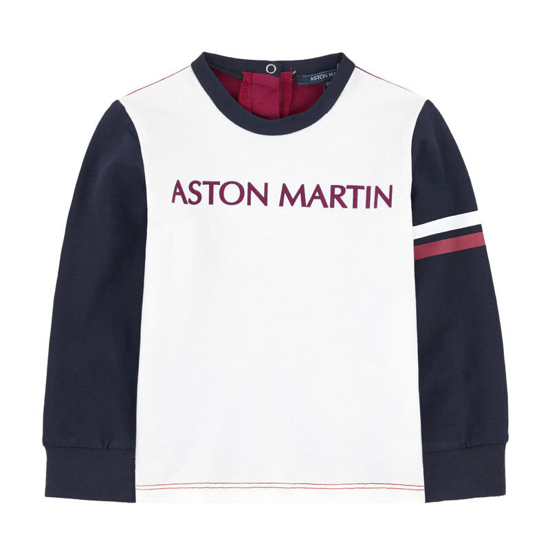 Aston Martin T-Shirt mit Schriftzug aus Baumwolle