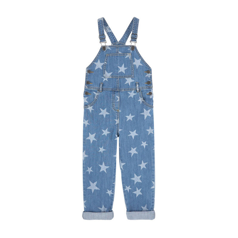 Stella McCartney Kids Jeans-Latzhose mit Sternen