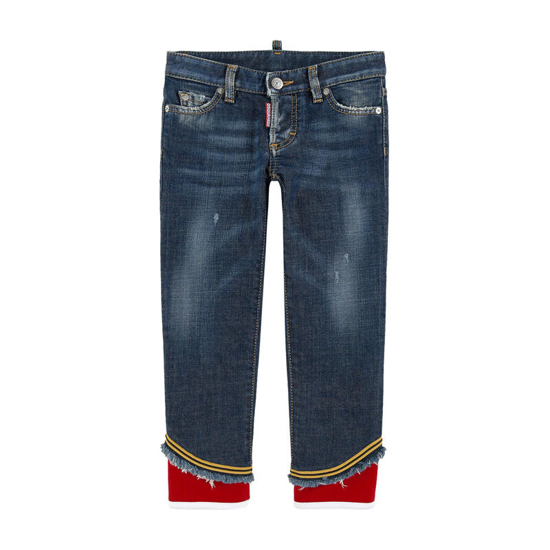 Dsquared2 Girl slim fit jeans with braids and patches