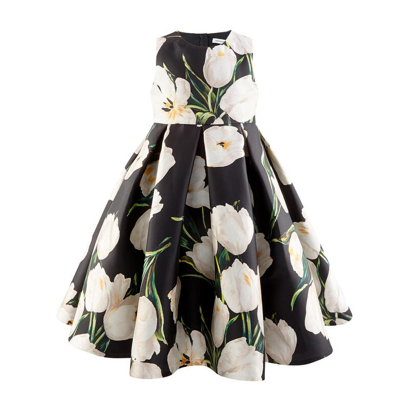 Dolce & Gabbana Seidenkleid mit Tulpenaufdruck