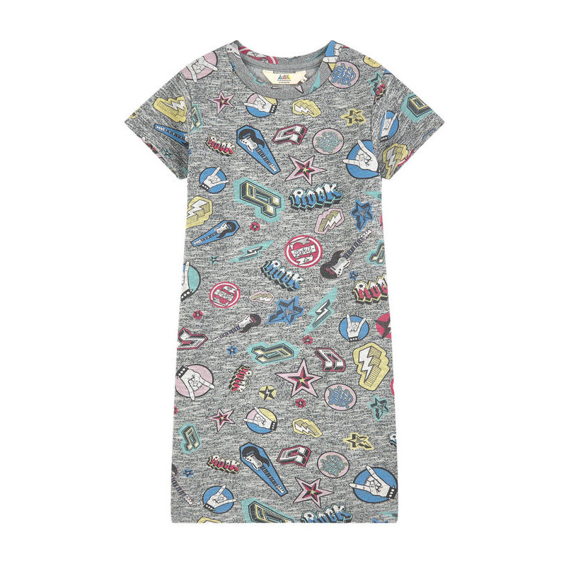 Little Eleven Paris Sweatshirt-Kleid mit Print