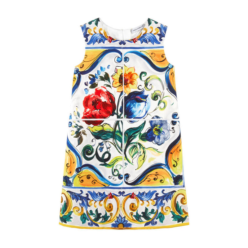 Dolce & Gabbana Mini Me Print-Kleid Maiolica