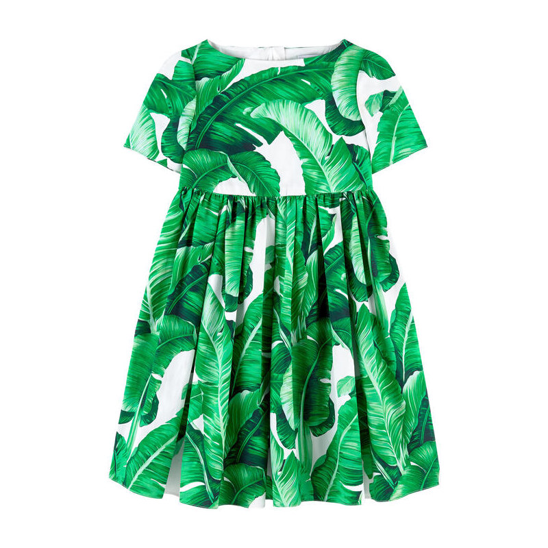 Dolce & Gabbana Bedrucktes Mini Me Kleid mit Botanischer-Garten-Motiven