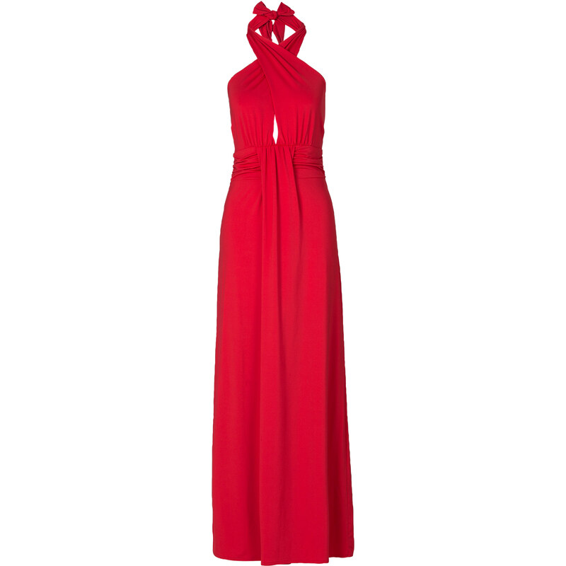 BODYFLIRT boutique Kleid mit Wickeloptik ohne Ärmel in rot von bonprix