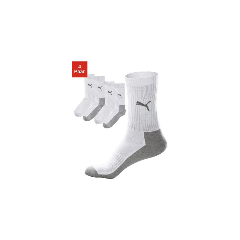 Puma Socken (4 Paar) weiß 35-38,39-42,43-46