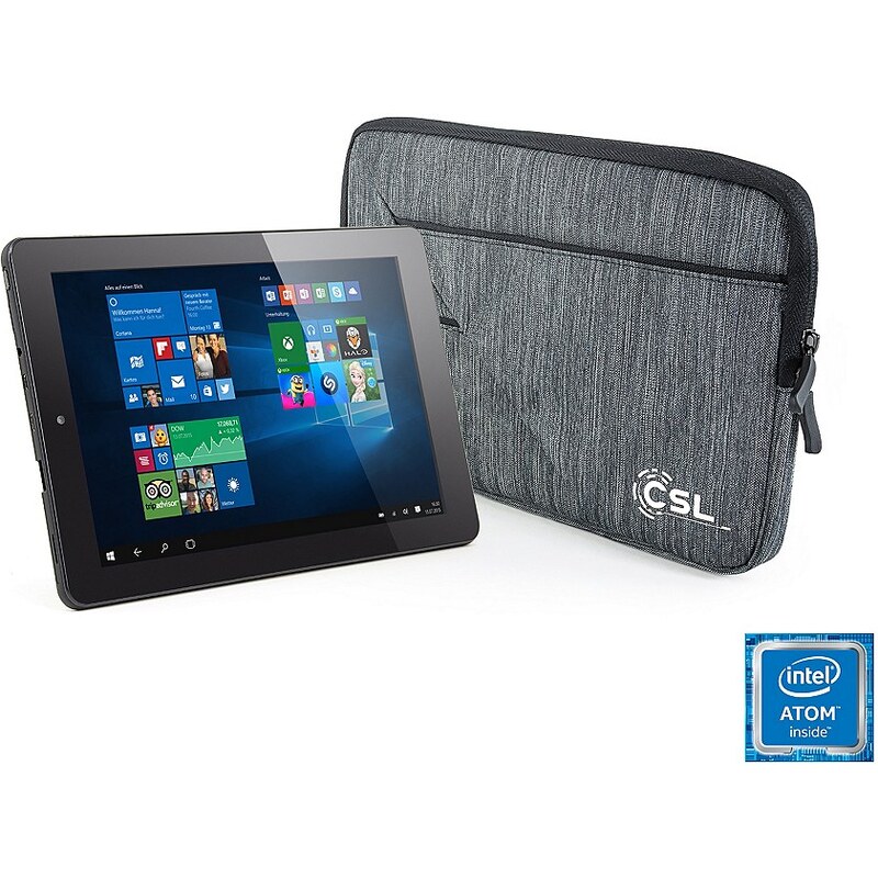 CSL 9" Tablet Intel Z3735F 32 GB WLAN IPS »Panther Tab 9 Windows 10 Home Tasche«