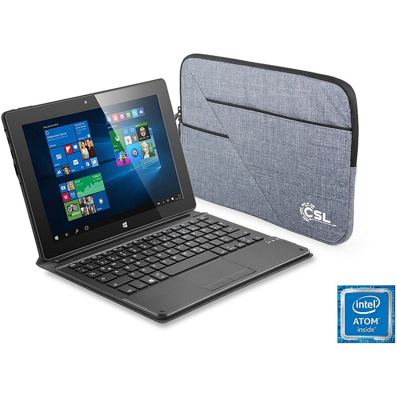 CSL 10" Tablet Intel X5-Z8300 32 GB »Panther Tab 10 USB3.0 Win 10 Tastatur Tasche«