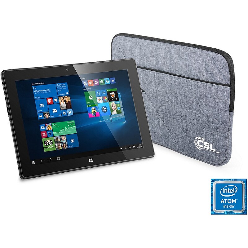 CSL 10" Tablet Intel X5-Z8300 32 GB WLAN IPS »Panther Tab 10 USB 3.0 Win 10 Tasche«
