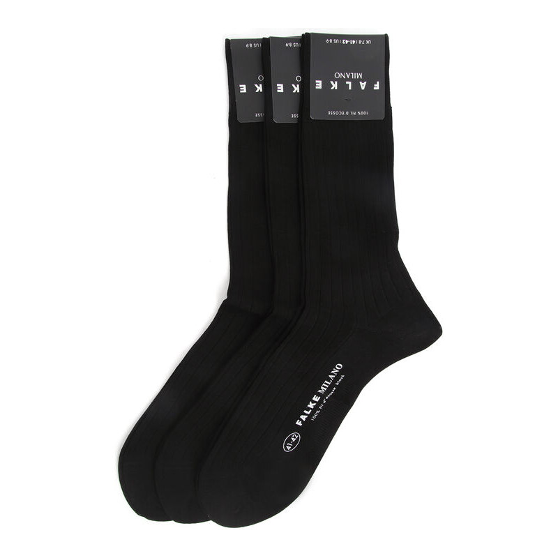 FALKE 3er-Pack schwarze Socken MILANO