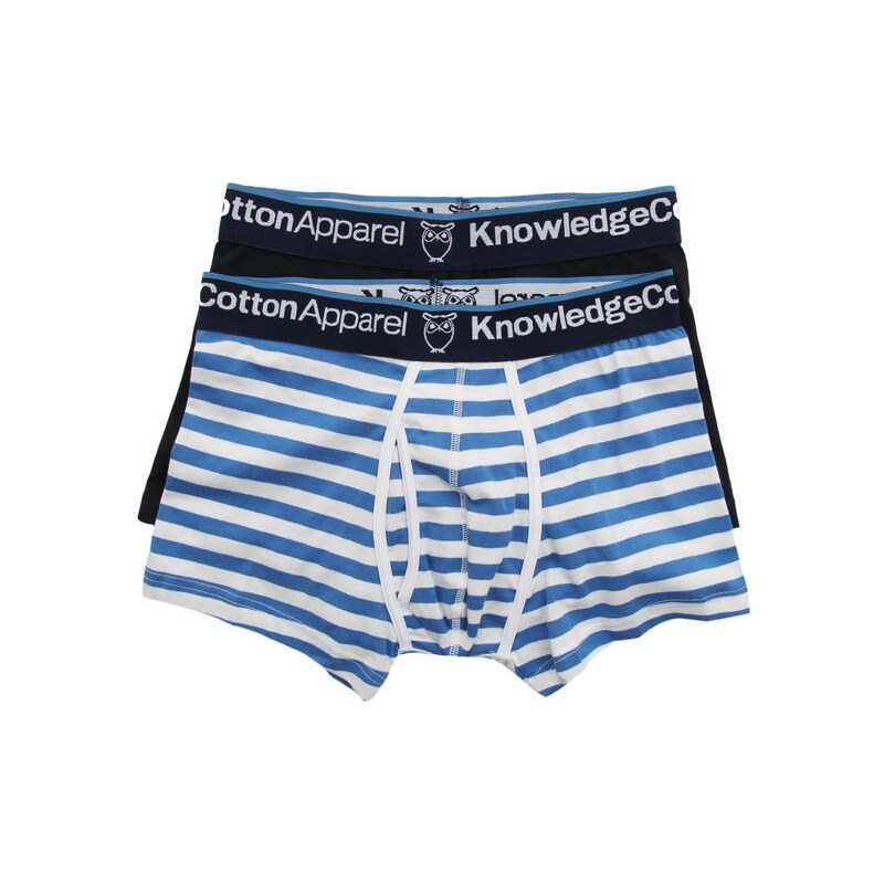 KNOWLEDGE COTTON APPAREL Gestreifte Bowershorts Solid (2er-Pack)