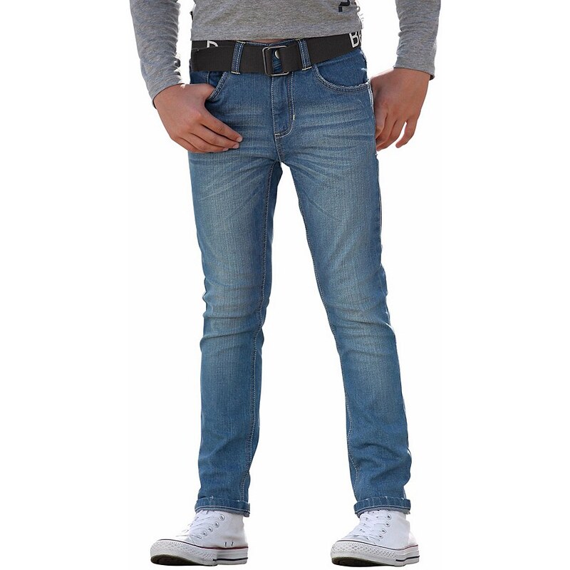 Bench Stretch-Jeans (Set, 2 tlg., mit Gürtel)