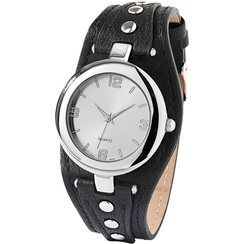 bpc bonprix collection Armbanduhr mit Metalldetails in schwarz für Damen von bonprix