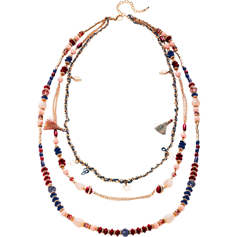 bpc bonprix collection Kette Serie mit bunten Perlen und Troddeln in rot für Damen von bonprix