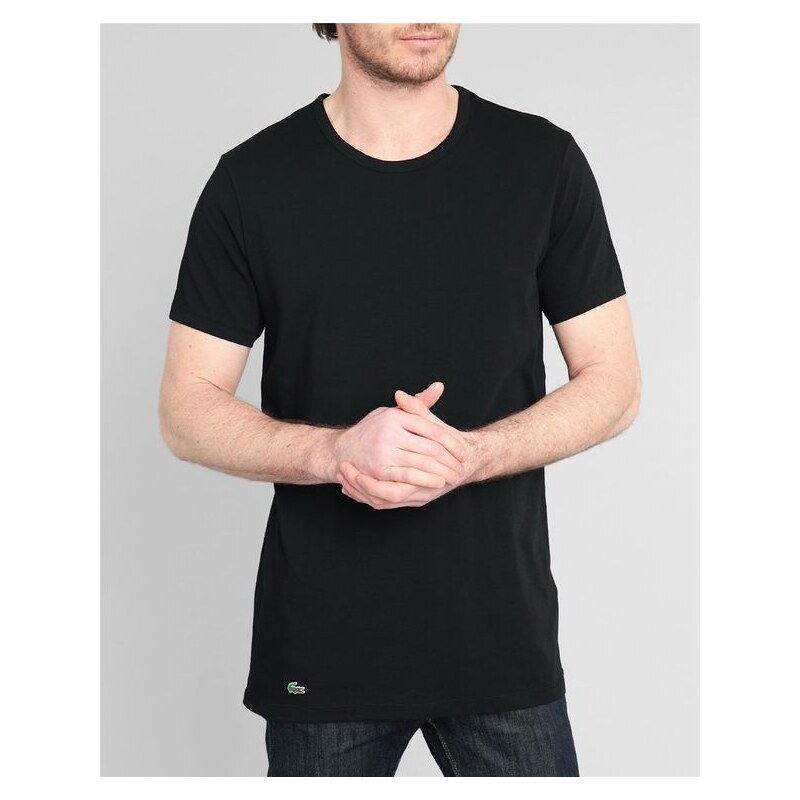 LACOSTE UNDERWEAR Doppelpack schwarze T-Shirts mit Rundhalsausschnitt