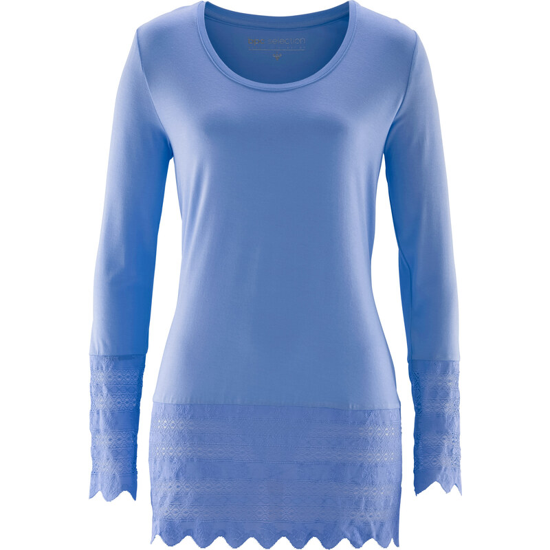 bpc selection Langarmshirt in blau für Damen von bonprix