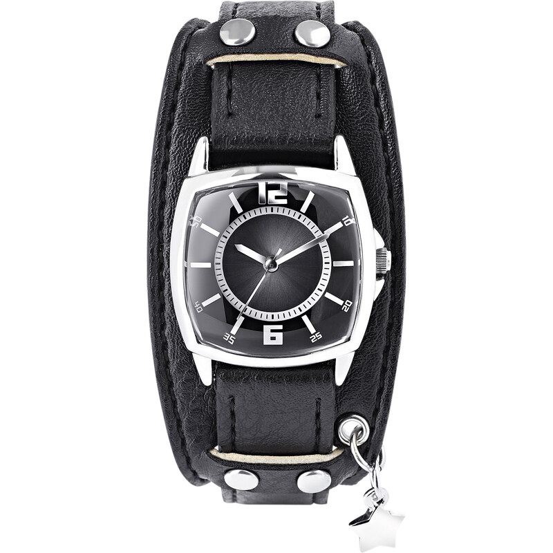 bpc bonprix collection Armbanduhr mit Stern-Anhänger in schwarz für Damen von bonprix