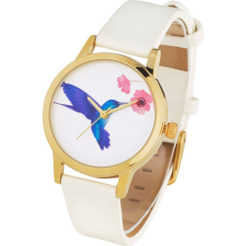 bpc bonprix collection Schmale Armbanduhr mit Motiv in weiß für Damen von bonprix