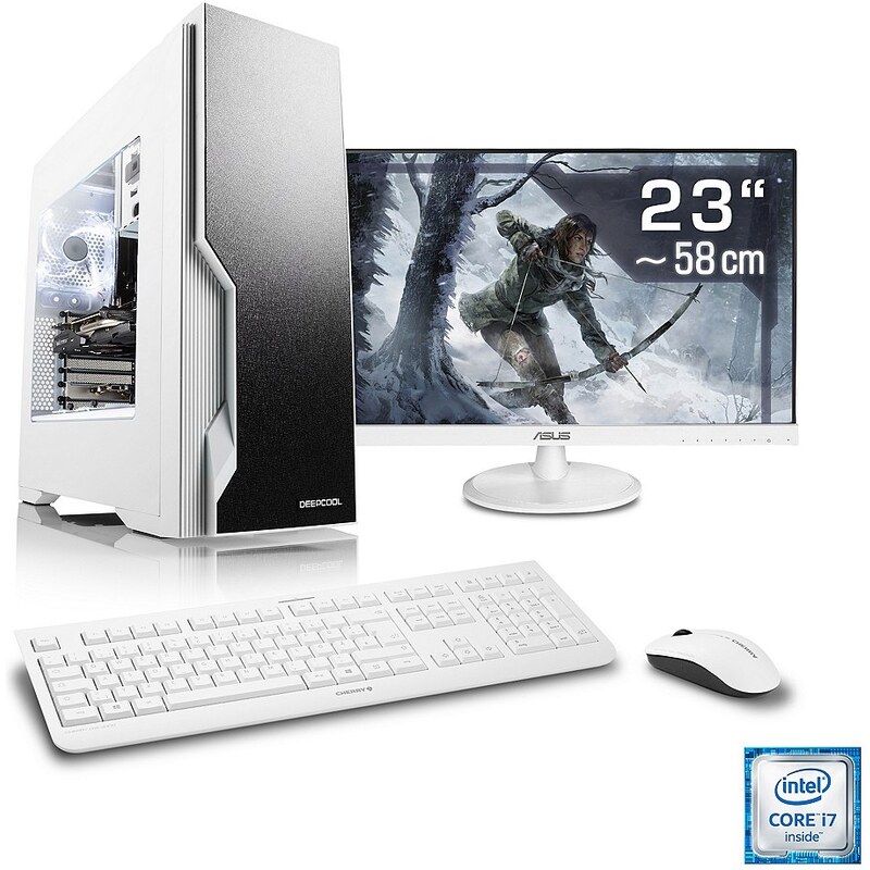 CSL Gaming PC Set i7-6700 GeForce GTX 1060 16 GB RAM 23" TFT »Speed T7683 Windows 10 Home«