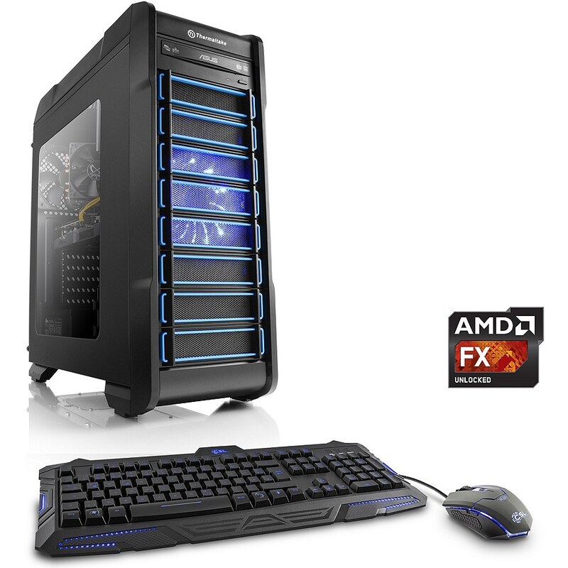 CSL Gaming PC AMD FX-4300 GeForce GTX 1050 Ti 8 GB DDR3 RAM »Levitas T6020 Windows 10«