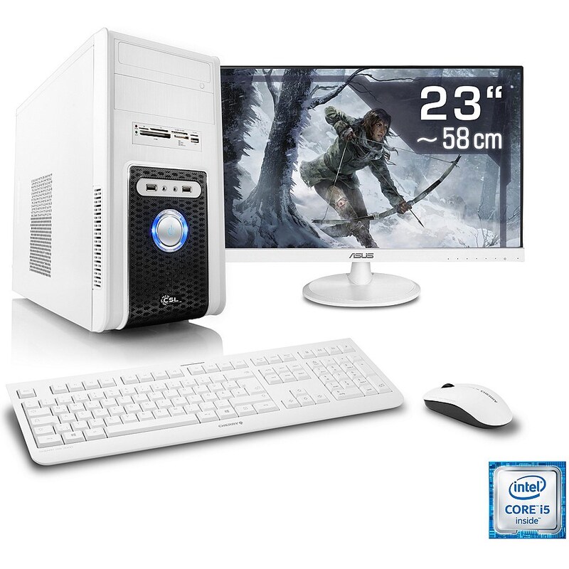CSL Gaming PC Set i5-6500 GeForce GTX 1060 8 GB RAM 23" TFT »Speed T5838 Windows 10 Home«