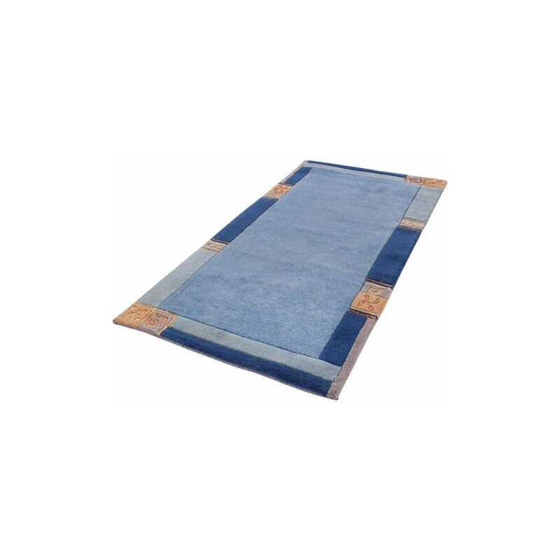 LUXOR LIVING Teppich India handgeknüpft blau 1 (60x90 cm),2 (70x140 cm),3 (120x180 cm),31 (90x160 cm),4 (170x240 cm),6 (200x300 cm)