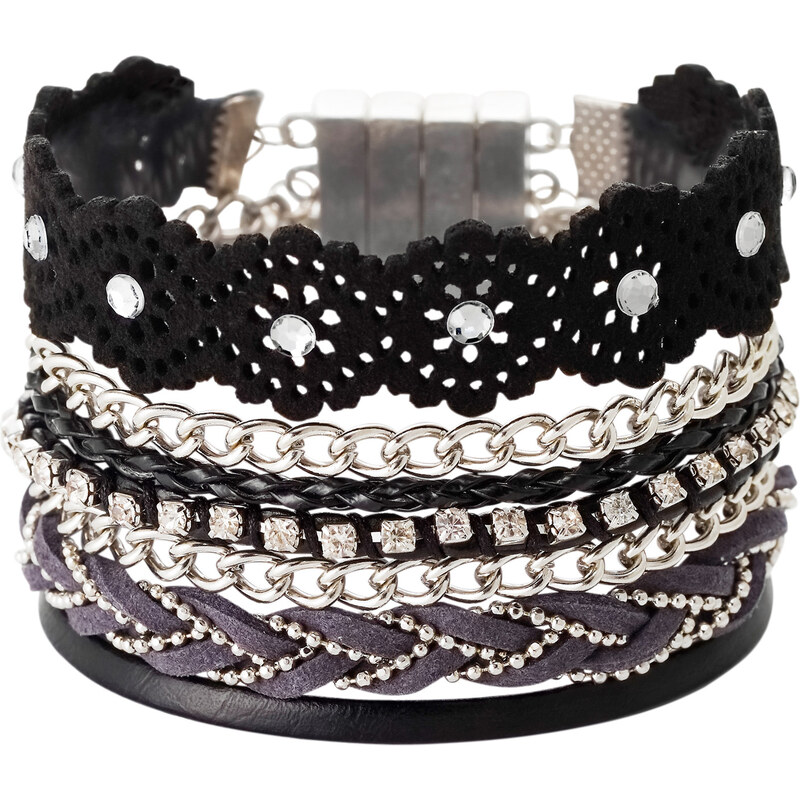 bpc bonprix collection Mehrreihiges Armband in schwarz für Damen von bonprix