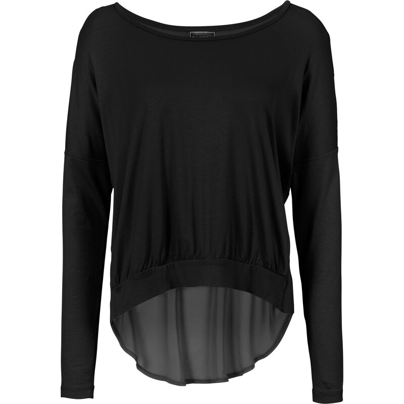 RAINBOW Shirtbluse mit Cut-Outs langarm in schwarz für Damen von bonprix