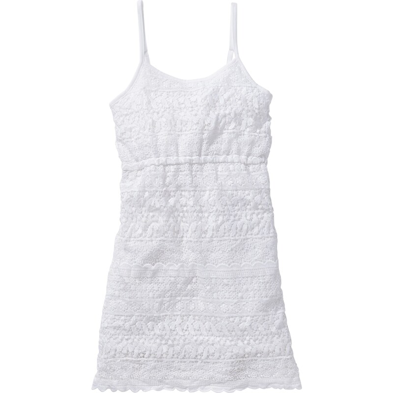 bpc bonprix collection Kleid mit Häkelspitze ohne Ärmel in weiß von bonprix