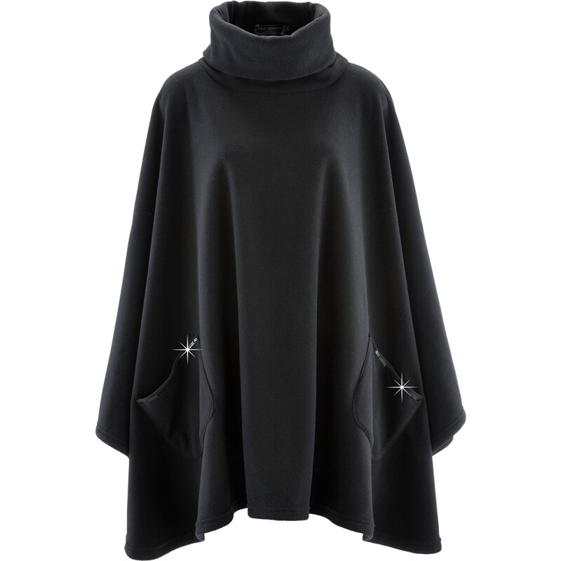 bpc selection Fleece-Cape in schwarz für Damen von bonprix