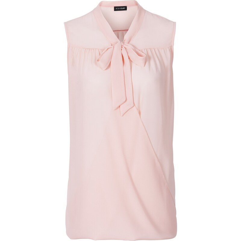 BODYFLIRT Chiffon-Bluse mit Schluppe ohne Ärmel in rosa von bonprix