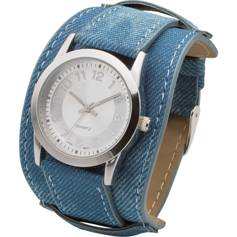 bpc bonprix collection Armbanduhr mit breitem Armband in blau für Damen von bonprix