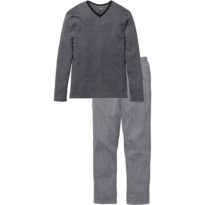 bpc bonprix collection Pyjama langarm in schwarz für Herren von bonprix