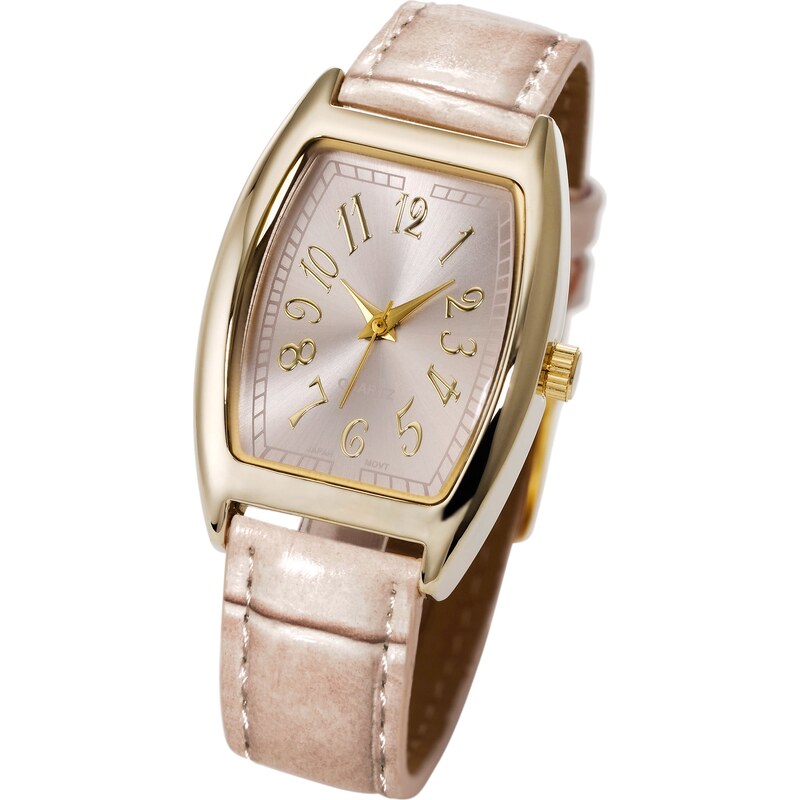 bpc bonprix collection Armbanduhr mit Reptilarmband in beige für Damen von bonprix